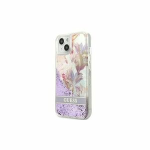 Guess case for iPhone 13 Mini GUHCP13SLFLSU purple hard case Glitter Flower vyobraziť