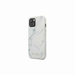 Puzdro Guess iPhone 13 Mini GUHCP13SPCUMAWH Marble - biele vyobraziť