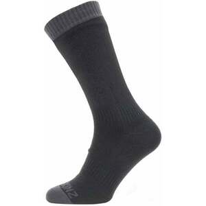 Sealskinz Waterproof Warm Weather Mid Length Sock Black/Grey S Cyklo ponožky vyobraziť