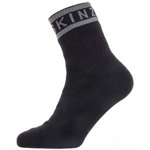 Sealskinz Waterproof Warm Weather Ankle Length Sock With Hydrostop Black/Grey M Cyklo ponožky vyobraziť