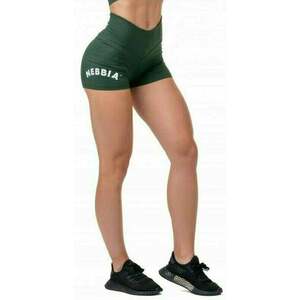 Nebbia Classic Hero High-Waist Shorts Dark Green S Fitness nohavice vyobraziť