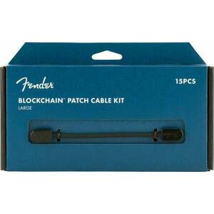 Fender Blockchain Patch Cable Kit LRG Čierna Zalomený - Zalomený vyobraziť