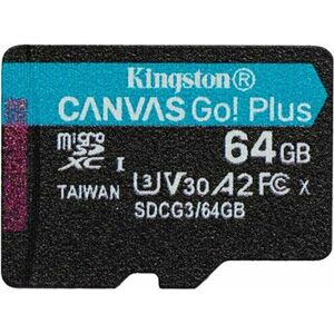 Kingston 64GB microSDHC Canvas Go! Plus U3 UHS-I V30 SDCG3/64GBSP vyobraziť