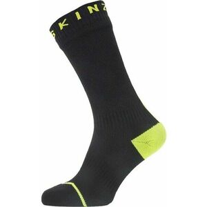 Sealskinz Waterproof All Weather Mid Length Sock With Hydrostop Black/Neon Yellow S Cyklo ponožky vyobraziť