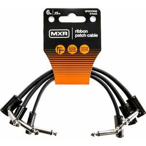 Dunlop MXR 3PDCPR06 Ribbon Patch Cable 3 Pack Čierna 15 cm Zalomený - Zalomený vyobraziť