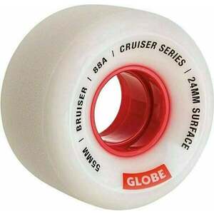 Globe Bruiser Cruiser Skateboard Wheel White/Red 55.0 vyobraziť