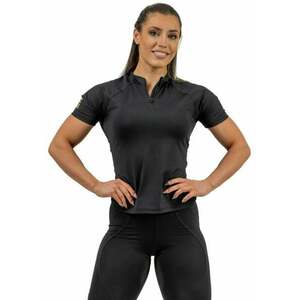 Nebbia Compression Zipper Shirt INTENSE Ultimate Black/Gold XS Fitness tričko vyobraziť