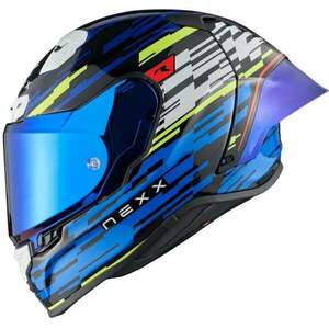 Nexx X.R3R Glitch Racer Blue Neon XS Prilba vyobraziť