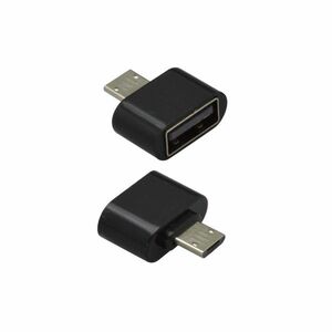 OTG micro USB adaptér, čierny vyobraziť