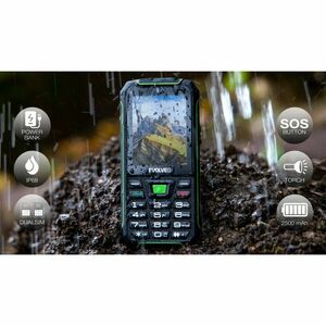 EVOLVEO StrongPhone W4, vodotesný odolný Dual SIM telefón, čierno-zelená vyobraziť