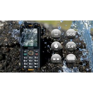 EVOLVEO StrongPhone X5, vodotesný odolný Dual SIM telefón, čierno-oranžová vyobraziť