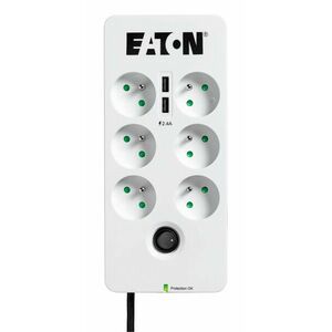 Eaton Protection Box 6 USB FR, prepäťová ochrana, 6 zásuviek, 2x USB nabíjačka, 1m vyobraziť