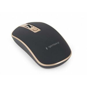 GEMBIRD myš MUSW-4B-06, čierno-zlatá, bezdrôtová, USB nano receiver vyobraziť