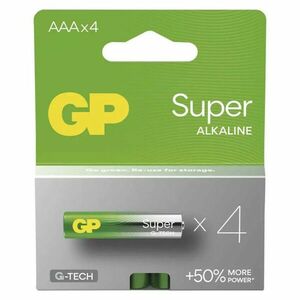GP AAA Super, alkalická (LR03) - 4 ks vyobraziť