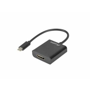 LANBERG USB-C(M) 3.1 na HDMI(F) adaptér kábel 15CM (Displayport ALT MODE) čierny vyobraziť