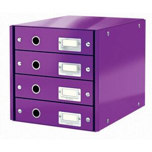 LEITZ Zásuvkový box Click&Store, 4 zásuvky, purpurová vyobraziť