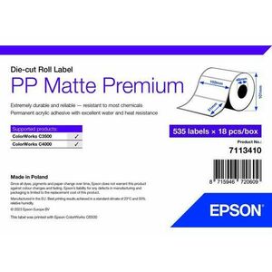 PP Matte Label Premium, 102mm x 51mm, 535 Labels vyobraziť