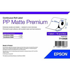 PP Matte Label Premium, Cont. Roll, 102mm x 29mm vyobraziť