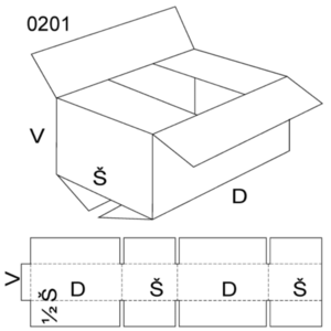 THIMM obaly Klopová krabica, veľkosť 1/2 6, FEVCO 0201, 390 x 290 x 400 mm vyobraziť