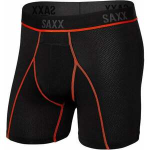 SAXX Kinetic Boxer Brief Black/Vermillion L Fitness bielizeň vyobraziť