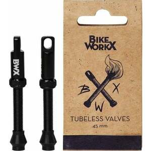 BikeWorkX BWX Tubeless Valves 15.0 Black 45.0 Ventil vyobraziť