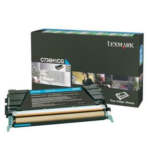 Lexmark originál toner C736H1CG, cyan, 10000str., high capacity, return vyobraziť