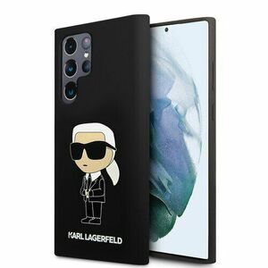 Karl Lagerfeld Liquid Silicone Ikonik NFT Zadní Kryt pro Samsung Galaxy S24 Ultra Black vyobraziť
