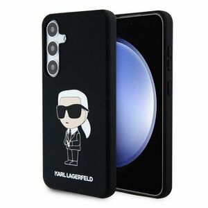 Karl Lagerfeld Liquid Silicone Ikonik NFT Zadní Kryt pro Samsung Galaxy S24+ Black vyobraziť