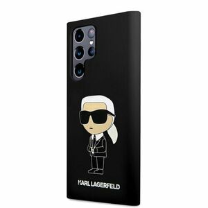 Karl Lagerfeld Liquid Silicone Ikonik NFT Zadní Kryt pro Samsung Galaxy S23 Ultra Black vyobraziť