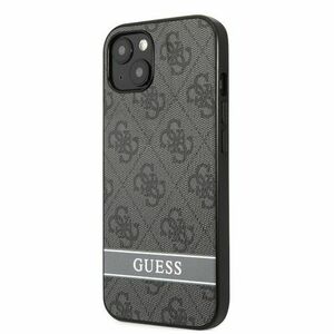 Puzdro Guess PU 4G Stripe iPhone 13 - čierne vyobraziť