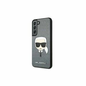 Karl Lagerfeld case for Samsung Galaxy S22 Plus KLHCS22MSAKHSL hard case silver Saffiano Karl`s Hea vyobraziť