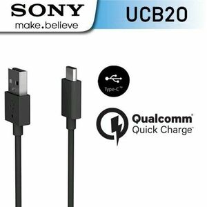 Dátový kábel Sony UCB-20 Type-C Quick Charge 0.95m Čierny (Bulk) vyobraziť