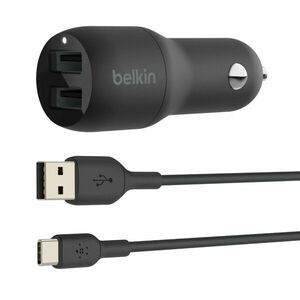 BELKIN Dual USB-A auto nabíjačka 24W + USB-C kábel vyobraziť