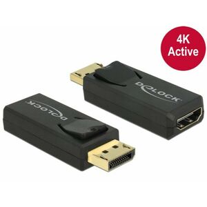 Delock adaptér Displayport 1.2 samec > HDMI samica 4K aktívny čierny vyobraziť