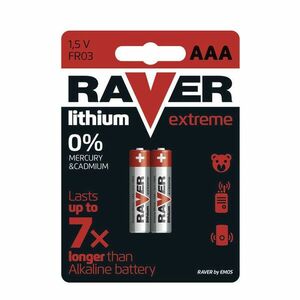 Lítiová batéria RAVER 2x AAA vyobraziť