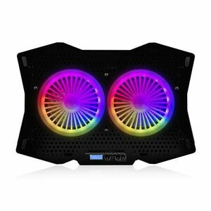 Modecom MC-CF18 RGB chladiaca podložka pre notebooky do veľkosti 18", 2 ventilátory, RGB LED podsvietenie, čierna vyobraziť
