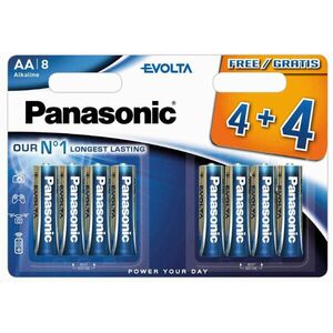PANASONIC Alkalické batérie EVOLTA Platinum LR6EGE/8BW 4+4F AA 1, 5V (Blister 8ks) vyobraziť