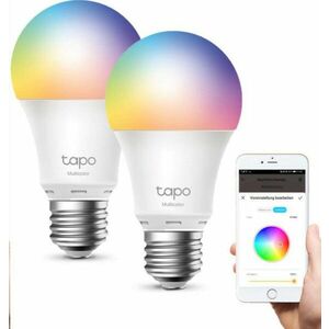 TP-Link Tapo L530E(2-pack) múdra WiFi stmievateľná LED žiarovka (farebná, 2500K-6500K, 806lm, 2, 4GHz, E27) vyobraziť