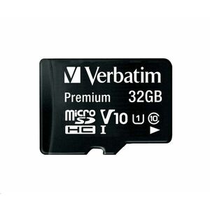 VERBATIM MicroSDHC karta 32GB Premium, U1 + SD adaptér vyobraziť