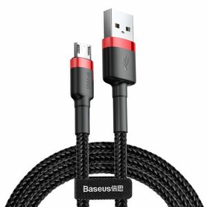 Baseus Cafule kábel USB / micro USB QC 3.0 1.5A 2m, čierny/červený (CAMKLF-C91) vyobraziť