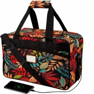 MG Travel Bag taška so vstavaným USB káblom 20L, orange leaves vyobraziť