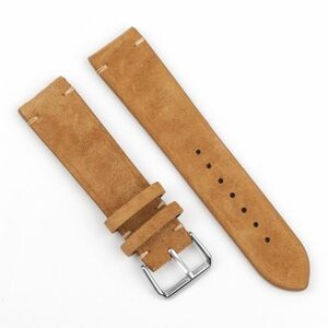 BStrap Suede Leather remienok na Samsung Galaxy Watch 3 41mm, brown vyobraziť
