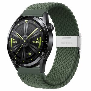 BStrap Elastic Nylon 2 remienok na Samsung Galaxy Watch 3 45mm, olive green vyobraziť