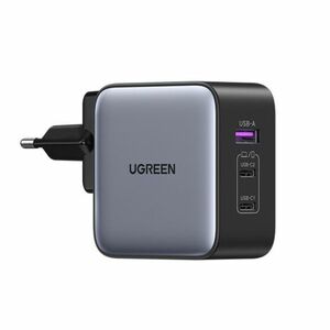 Ugreen CD296 GaN nabíjačka USB / 2x USB-C 65W + adaptér EU / UK / US, čierna vyobraziť