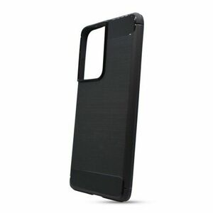 Puzdro Carbon Lux TPU Samsung Galaxy S21 Ultra G998 - čierne vyobraziť