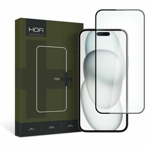 HOFI Glass Pro Full Screen ochranné sklo na iPhone 15, čierne vyobraziť