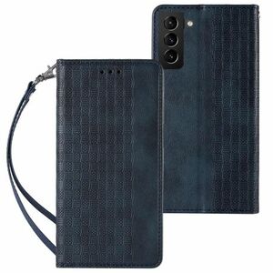 MG Magnet Strap knižkové kožené puzdro na Samsung Galaxy S22 Plus, modré vyobraziť