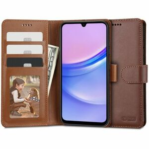 Tech-Protect Wallet knižkové puzdro na Samsung Galaxy A15 4G / 5G, hnedé vyobraziť