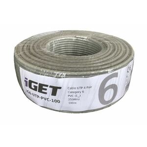 iGET Sieťový kábel CAT6 UTP PVC Eca 100m/role vyobraziť