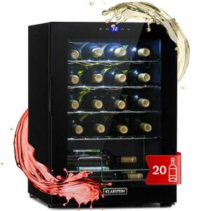 Klarstein Shiraz 20 Uno, vinotéka, 53 l, 20 fliaš, 5-18°C, dotykový ovládací panel vyobraziť